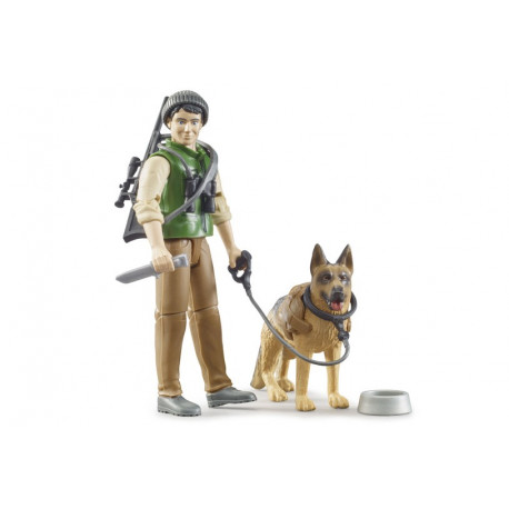 Garde forestier avec chien et accessoires - Bruder