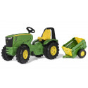 Tracteur à pédales X-Trac premium John Deere avec remorque - Rollytoys 644438