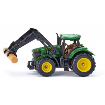 Tracteur John Deere avec pince à bois - Siku