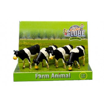 Set de 4 vaches noires et blanches (1/50)