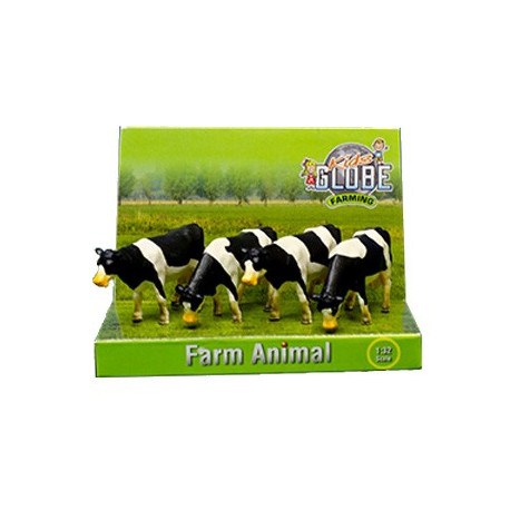 Set de 6 vaches noires et blanches (1/32)