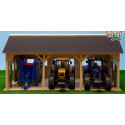 Hangar agricole en bois pour 3 tracteurs 1/16 - Kids Globe