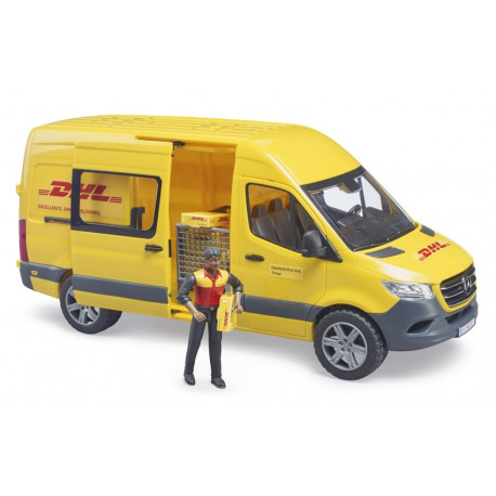 Camion DHL MB Sprinter avec conducteur et accessoires - Bruder - 02671