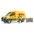 Camion DHL MB Sprinter avec conducteur et accessoires - Bruder - 02671