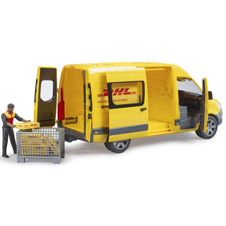 Camion DHL MB Sprinter avec conducteur et accessoires - Bruder - 02671