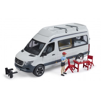 Camping Car MB Sprinter avec campeur et accessoires - Bruder