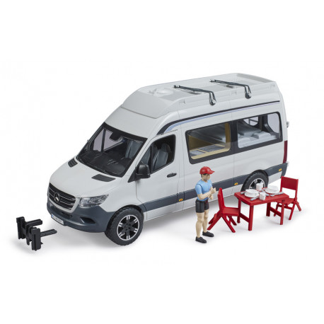 Camping Car MB Sprinter avec campeur et accessoires - Bruder