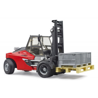 Chariot élévateur Linde HT160D avec palette et caisses - Bruder - 02513