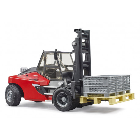 Chariot élévateur Linde HT160D avec palette et caisses - Bruder - 02513