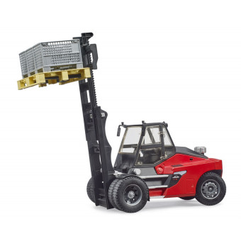 Chariot élévateur Linde HT160D avec palette et caisses - Bruder - 02513