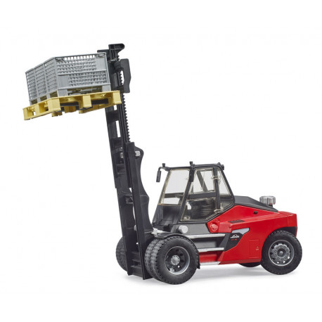 Chariot élévateur Linde HT160D avec palette et caisses - Bruder - 02513
