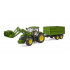 Tracteur John Deere 7R 350 avec chargeur et remorque - Bruder 03155