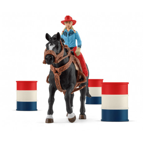 Barrel Racing avec cowgirl - Schleich 42576