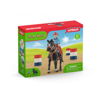 Barrel Racing avec cowgirl - Schleich 42576