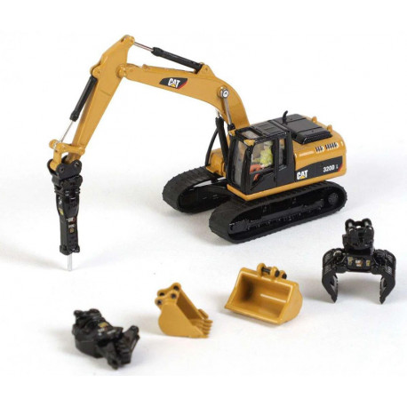 Pelle hydraulique Caterpillar 320D L avec outils - Diecast Masters 85652