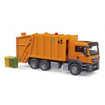 ▷ BRUDER Camion Man Tgs De Transport Avec Grue, 3 Conteneurs A Verre Et  Bouteilles