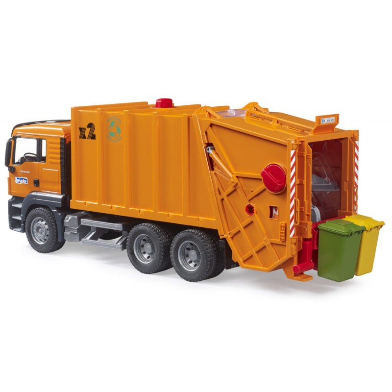 Camion poubelle man tgs orange - bruder 03760 BRU03760