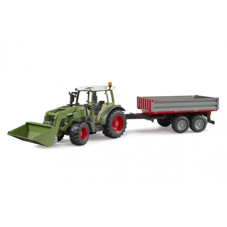 Tracteur Fendt 211 vario avec chargeur et remorque - Bruder 02182