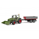 Tracteur Fendt 211 vario avec chargeur et remorque - Bruder 02182