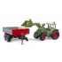 Tracteur Fendt 211 vario avec chargeur et remorque - Bruder 02182