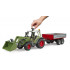 Tracteur Fendt 211 vario avec chargeur et remorque - Bruder 02182