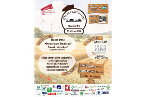 Fête de l'Agriculture à Cheniers (51) : 30 et 31 mai 2026