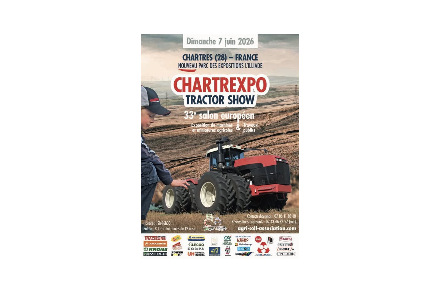 33ème salon européen de miniatures agricoles à CHARTRES le 7 juin 2026 (-10% sur les réservations)