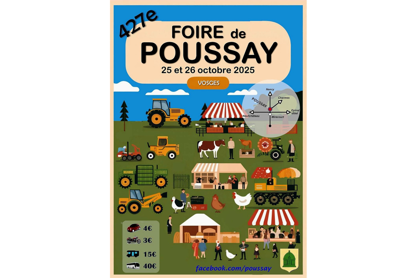 Foire de POUSSAY (88) : 25 et 26 octobre 2025